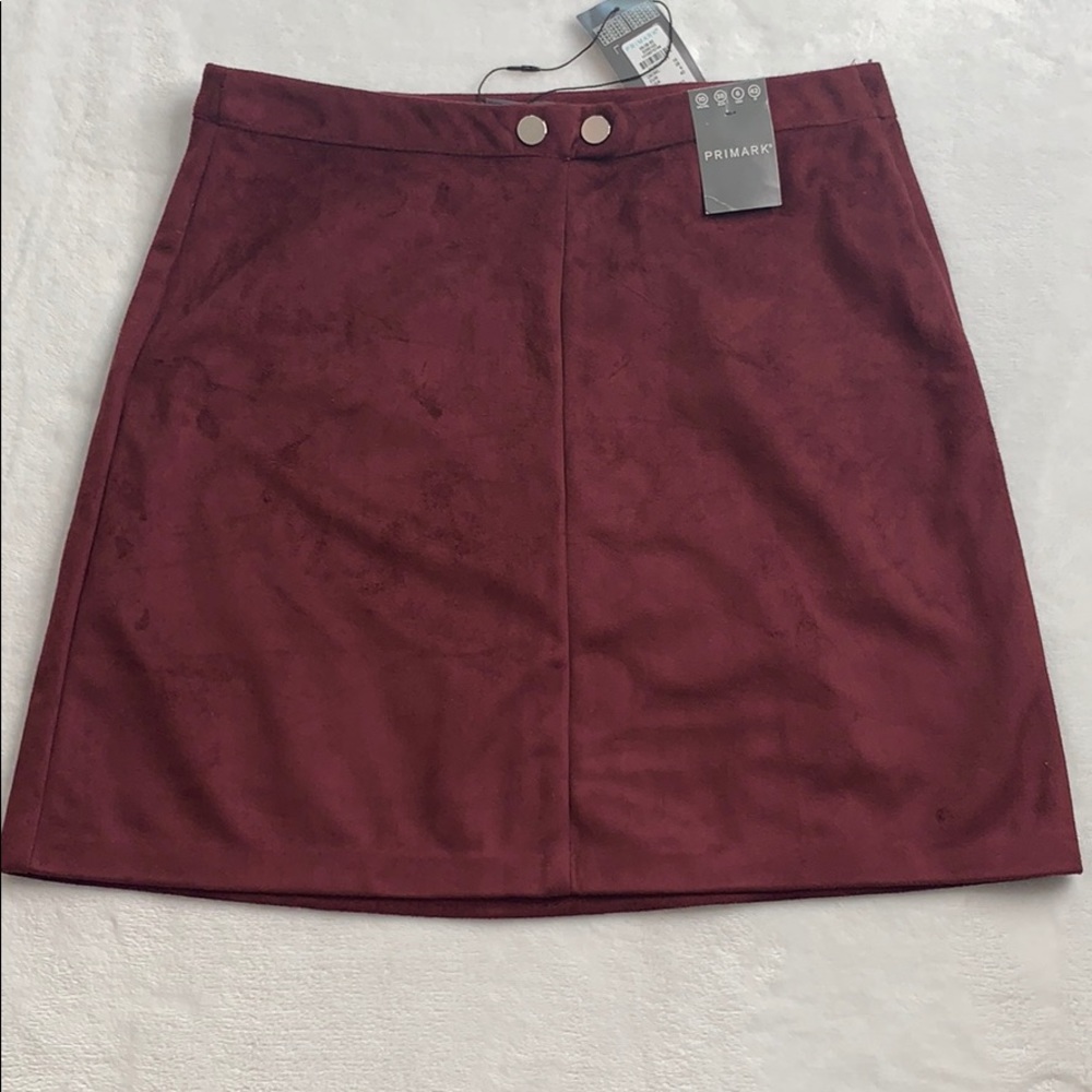 NEW beautiful wine color suede skirt